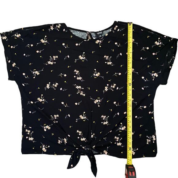 Buffalo David Bitton Black Floral Knotted Front Shirt XX-Large NEW - Picture 4 of 4